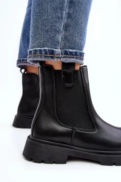 Clearance Boto Botki Sztyblety Damskie Na Zamek Czarne Ramhel