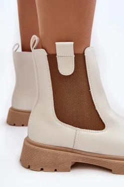 Hot Boto Botki Sztyblety Damskie Na Zamek Białe Ramhel Biały