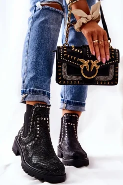 Czarne Botki|Botki Płaskie><noscript><img width=