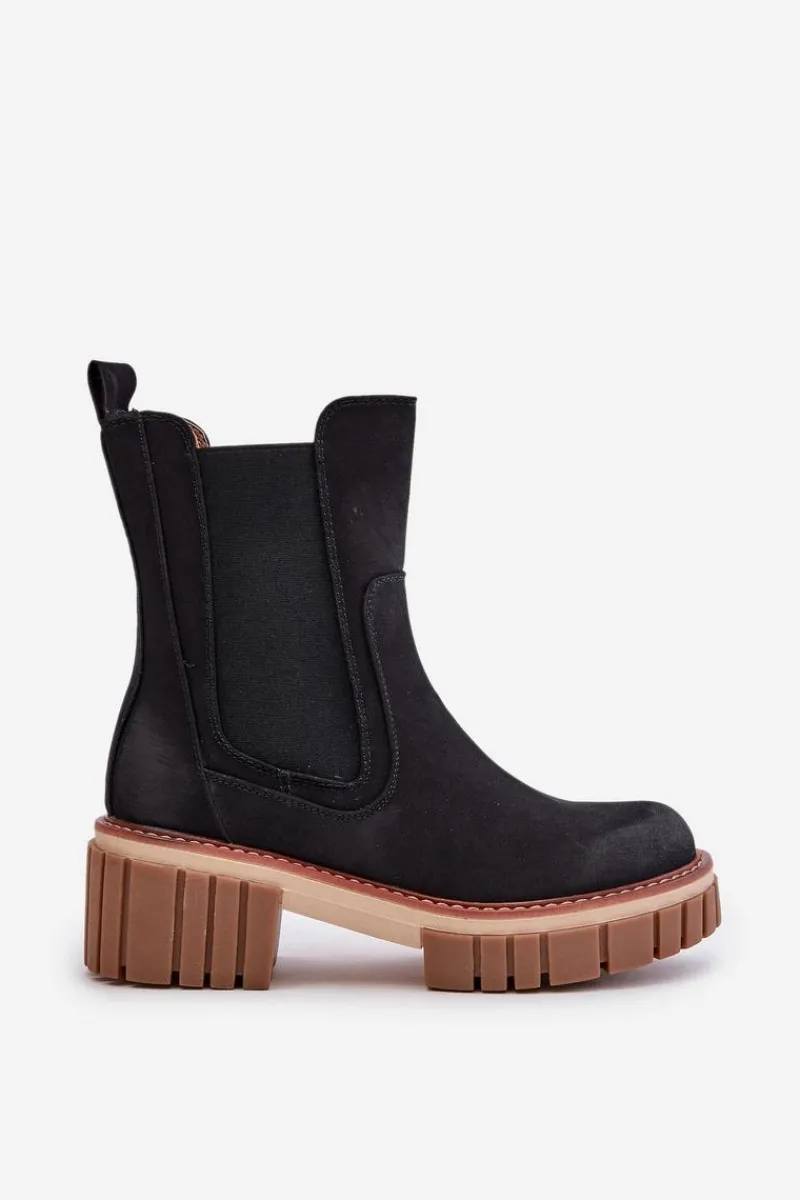 Botki Sztyblety Na Zamek Ocieplane Czarne Linneviae Damskie Czarne Botki|Botki Na Obcasie