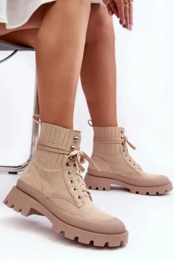 Damskie Trapery|Botki Sznurowane><noscript><img width=