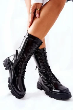 Damskie Trapery|Botki Sznurowane><noscript><img width=