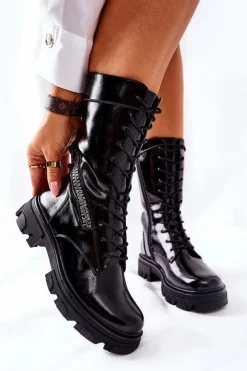 Damskie Trapery|Botki Sznurowane><noscript><img width=