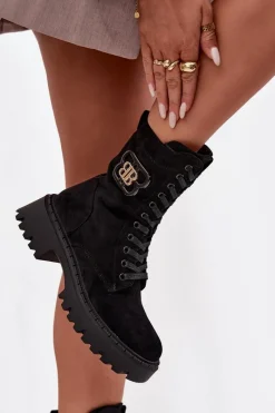 Botki Sznurowane|Brązowe I Beżowe Botki><noscript><img width=