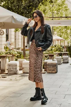 Boto Botki Workery Damskie Eko Skórzane Z Przypinkami Czarne Kristines