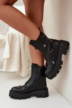 Botki Ocieplane|Czarne Botki><noscript><img width=