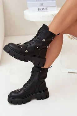 Botki Ocieplane|Czarne Botki><noscript><img width=