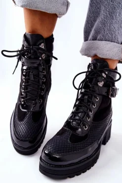 Damskie Trapery|Botki Sznurowane><noscript><img width=