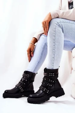 Czarne Botki|Botki Płaskie><noscript><img width=