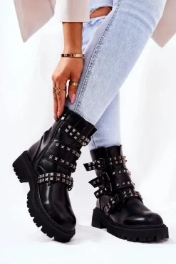 Czarne Botki|Botki Płaskie><noscript><img width=