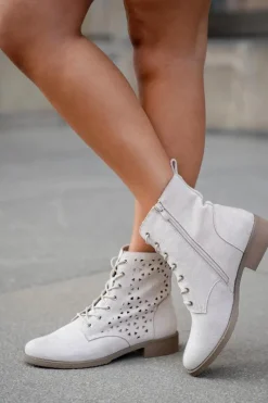 Botki Ażurowe|Brązowe I Beżowe Botki><noscript><img width=