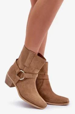 Botki Na Słupku|Brązowe I Beżowe Botki><noscript><img width=