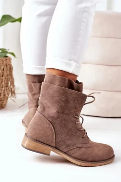 Botki Sznurowane|Czarne Botki><noscript><img width=