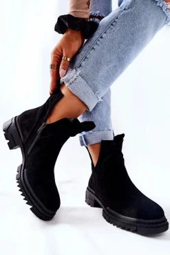 Botki Zimowe Damskie|Botki Płaskie><noscript><img width=