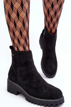 Botki Zimowe Damskie|Brązowe I Beżowe Botki><noscript><img width=