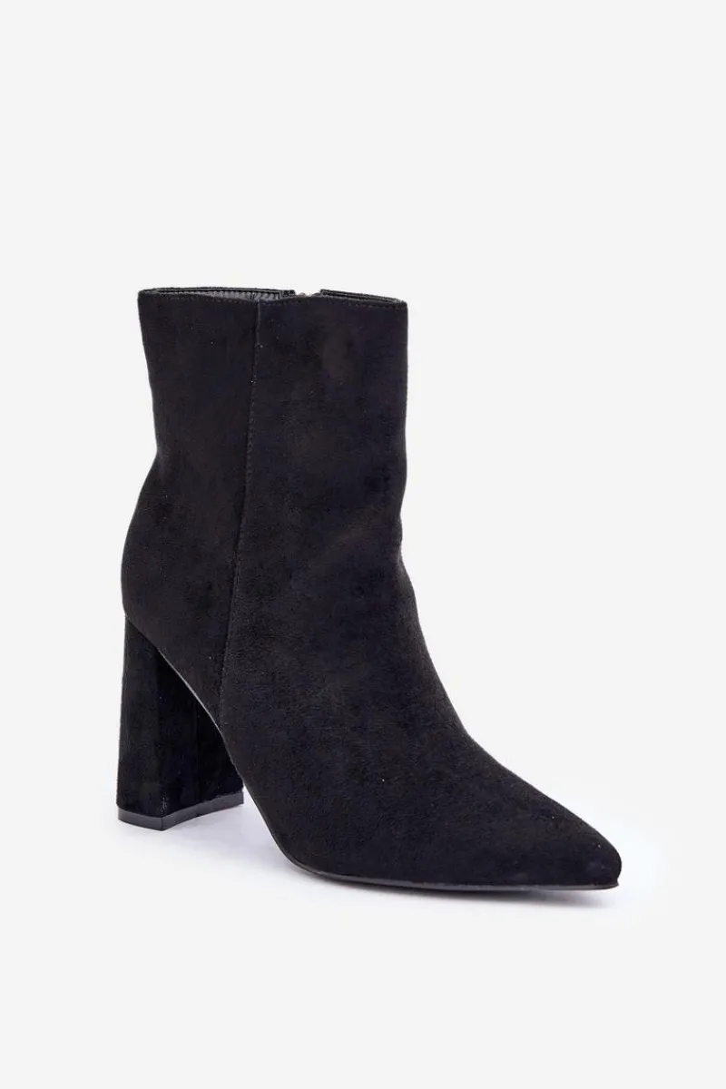 Online Boto Botki Ze Szpiczastymi Noskami Na Słupku Eko Zamszowe Czarne Artolla