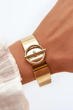 Sale Bransoleta Damska Z Ozdobą Stal Nierdzewna Złota Bransoletki