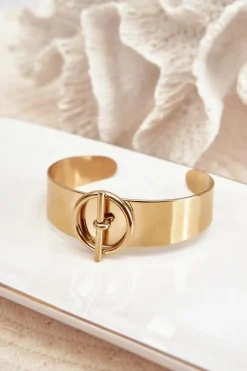 Sale Bransoleta Damska Z Ozdobą Stal Nierdzewna Złota Bransoletki