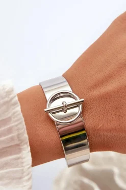 Bransoletki>Glam Chic Bransoleta Damska Z Ozdobą Stal Nierdzewna Srebrna