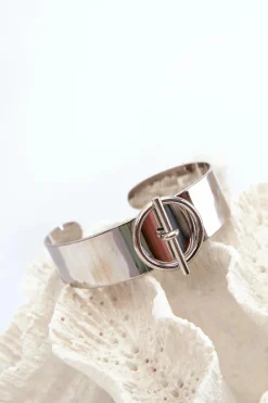 Bransoletki></noscript>Glam Chic Bransoleta Damska Z Ozdobą Stal Nierdzewna Srebrna