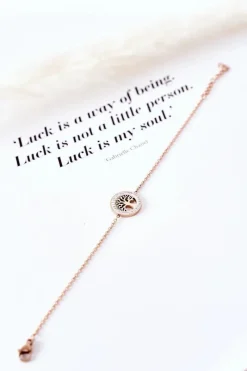 Bransoletki>Giorgio&Dario Bransoletka Celebrytka Drzewo Życia Z Cyrkoniami Różowe Złoto