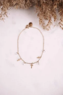 Boto Bransoletka Celebrytka Krzyżyki i Cyrkonie Złota Subtle