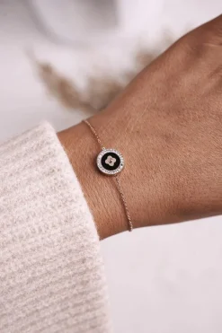 Bransoletki>Glam Chic Bransoletka Celebrytka z Koniczynką Różowe Złoto Luck