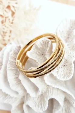 Discount Glam Chic Bransoletka Damska Ze Stali Chirurgicznej Złota