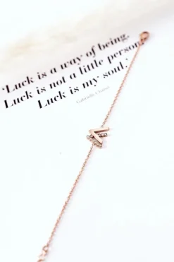 Bransoletki>Giorgio&Dario Bransoletka Na Łańcuszku Z Cyrkoniami Różowe Złoto - V