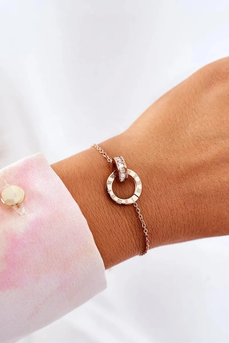 Bransoletki>Giorgio&Dario Bransoletka Na Łańcuszku Z Cyrkoniami Różowe Złoto