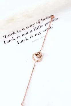 Bransoletki>Giorgio&Dario Bransoletka Na Łańcuszku Z Cyrkoniami Różowe Złoto