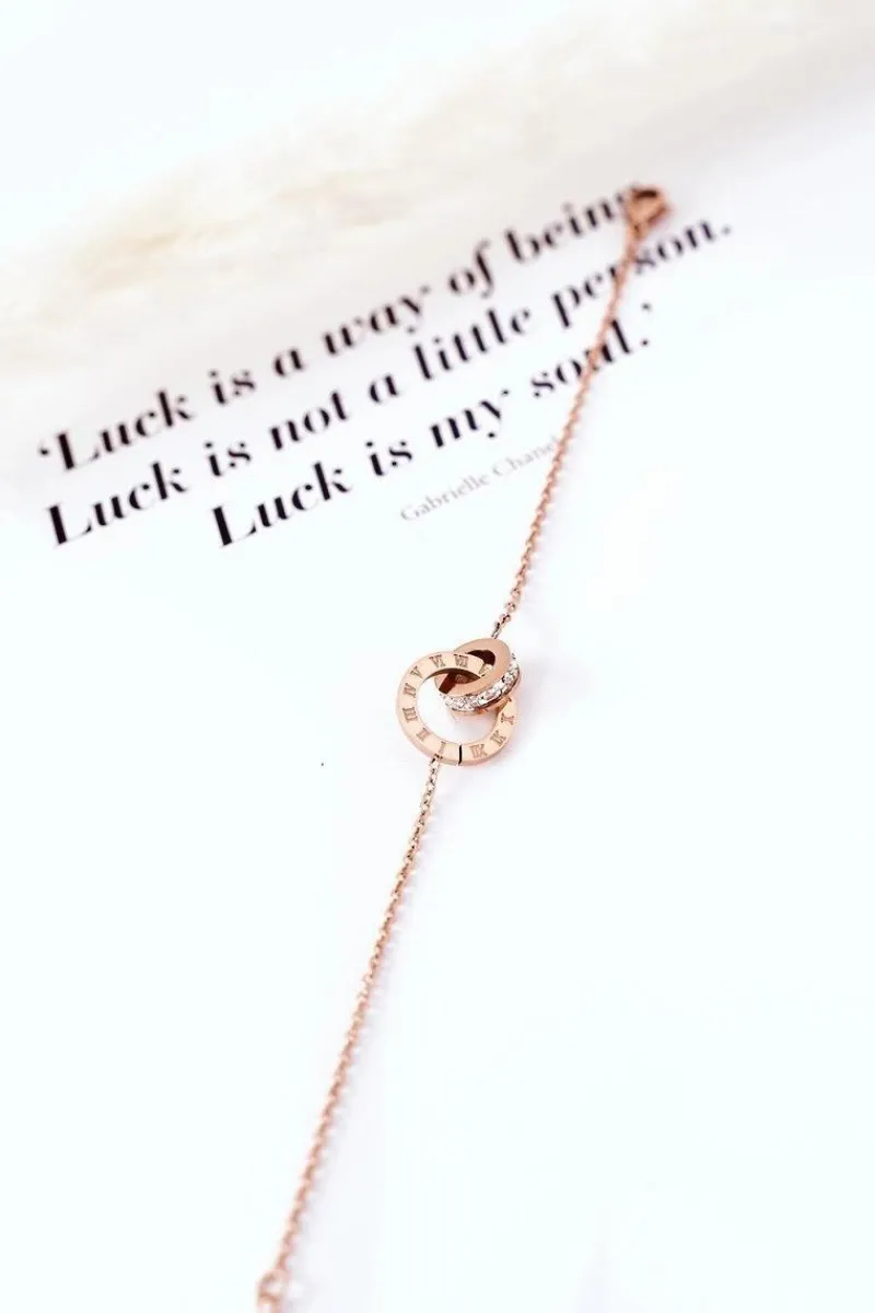 Bransoletki>Giorgio&Dario Bransoletka Na Łańcuszku Z Cyrkoniami Różowe Złoto