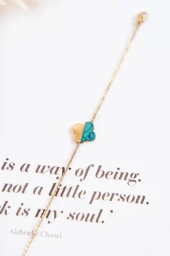 Online Bransoletka Na Łańcuszku Z Koniczyną Złoto-Zielona Bransoletki