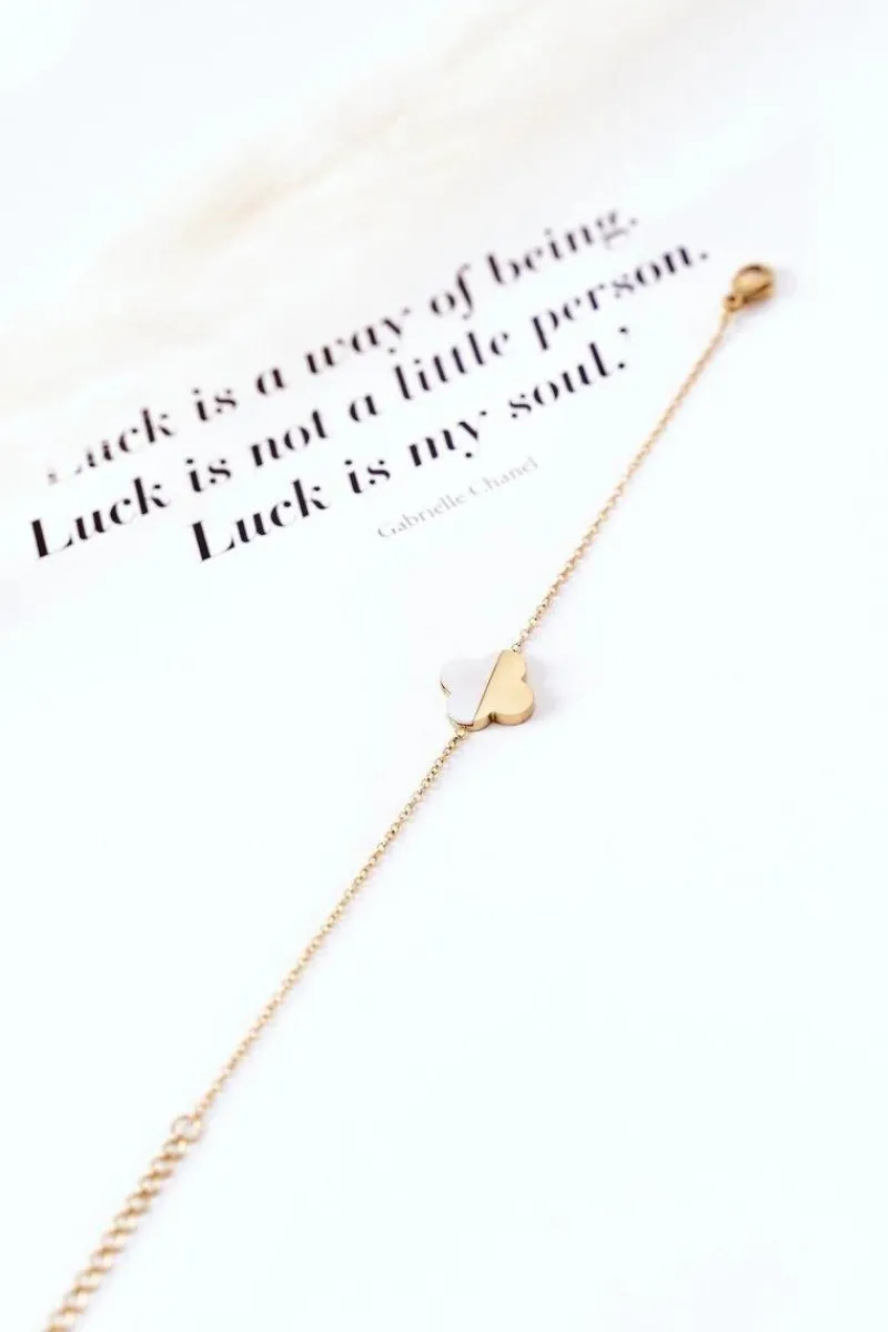 Bransoletki>Glam Chic Bransoletka Na Łańcuszku Z Koniczyną Złota