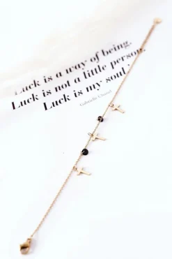 Sale Bransoletka Na Łańcuszku Z Krzyżykami Złota Bransoletki