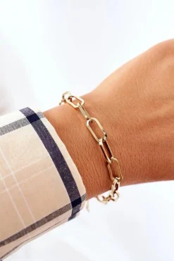 Bransoletki>Glam Chic Bransoletka Na Grubym Łańcuszku Złota