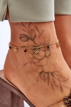 Outlet Bransoletka Na Nogę Bez Niklu Z Motylami Złota Bransoletki