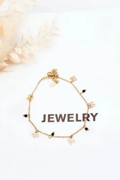 Outlet Bransoletka Na Nogę Bez Niklu Z Motylami Złota Bransoletki