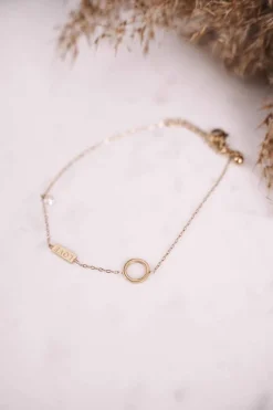 Bransoletka Na Nogę Kółeczko i Cyrkonia Złota Always Bransoletki