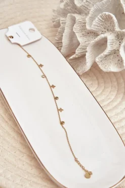 Sale Glam Chic Bransoletka Na Nogę Z Zawieszkami Złota