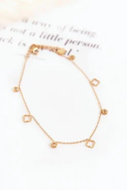 Bransoletki>Glam Chic Bransoletka Na Nogę Z Zawieszkami Złota