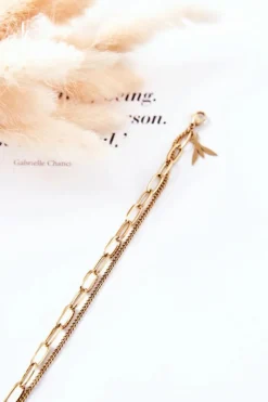 Clearance Boto Bransoletka Na Podwójnym Łańcuszku Złota Tristy