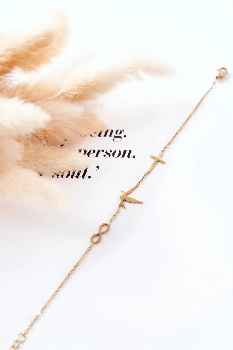 Bransoletki>Boto Bransoletka Stalowa Celebrytka Złota Calisto