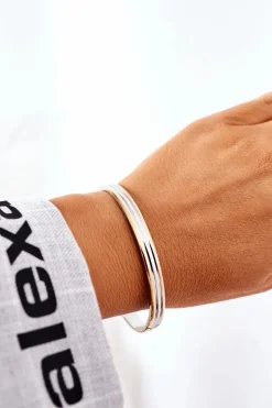 New Glam Chic Bransoletka Stalowa Srebrno-Złota