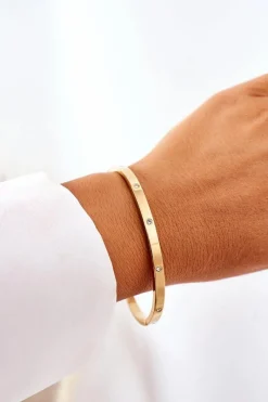 Bransoletki>Glam Chic Bransoletka Stalowa Z Cyrkoniami Złota