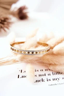 Discount Boto Bransoletka Stalowa Z Cyrkoniami Złota Allia