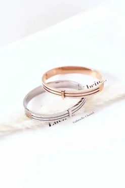 Bransoletki>Glam Chic Bransoletka Stalowa z Cyrkoniami Srebrna