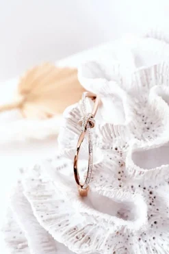 Outlet Boto Bransoletka Stalowa z Cyrkoniami Różowe Złoto