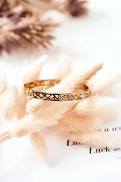 Outlet Bransoletka Stalowa Zapinana Złota Mannie Bransoletki