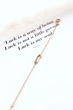 New Giorgio&Dario Bransoletka Z Agrafką I Cyrkoniami Złota